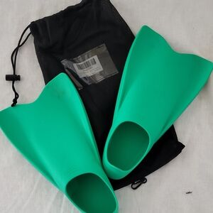 Green Swim Fins with Mesh Bag